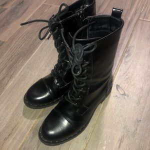 Dirty Laundry mid calf combat boots